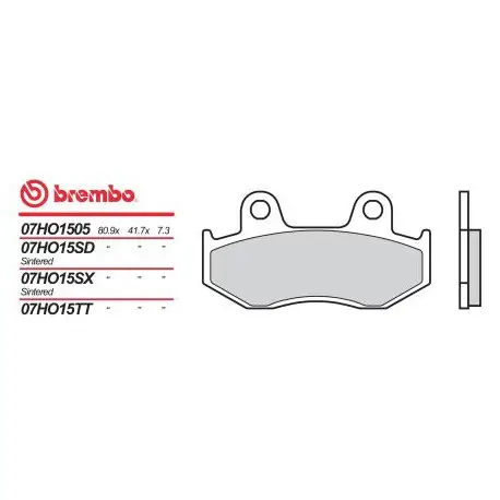 Přední brzdové destičky Brembo Honda 125 MTX R 1984 - 1985 směs 05 Nejlepší Volba