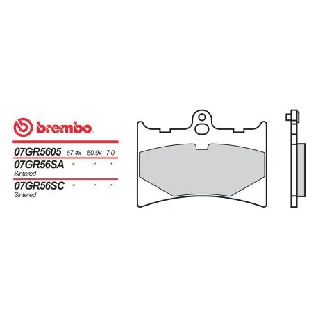Sezónní Sleva Přední brzdové destičky Brembo Aprilia 125 RS REPLICA 1993 - 1997 směs 05
