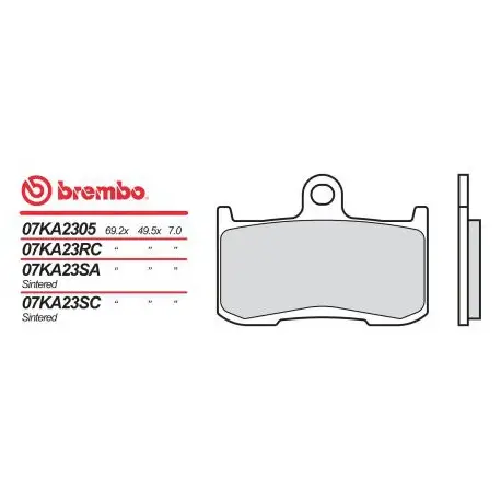 Přední brzdové destičky Brembo Kawasaki 900 ZX 9R 2002 -směs SC Nízká Cena