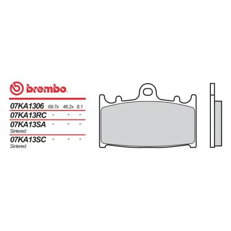 Přední brzdové destičky Brembo Suzuki 125 RG 1992 -směs SC Nová Kolekce