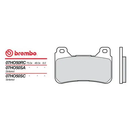 Přední brzdové destičky Brembo Honda 1000 CBR RR FIREBLADE 2009 - 2017 směs SC Nakupujte Hned