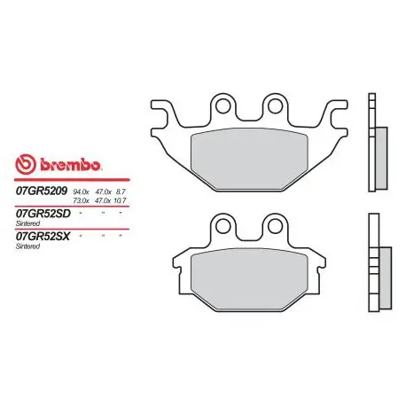 Koupit Online Přední brzdové destičky Brembo SYM 300 QUADLANDER 2006 -směs SD