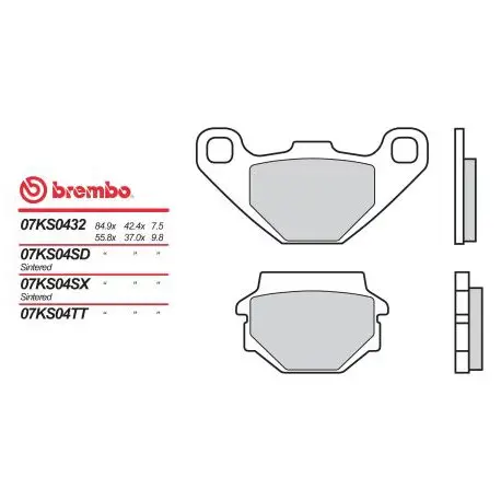Přední brzdové destičky Brembo Kawasaki 600 KLR 1984 - 1986 směs TT Jen Po Omezenou Doba