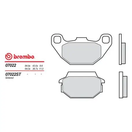 Dokud Zásoby Vydrží Přední brzdové destičky Brembo Kymco 125 PEOPLE 1999 -směs XS