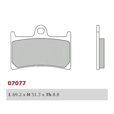 Přední brzdové destičky Brembo Yamaha 530 T MAX SX 2017 -směs XS Nízká Cena