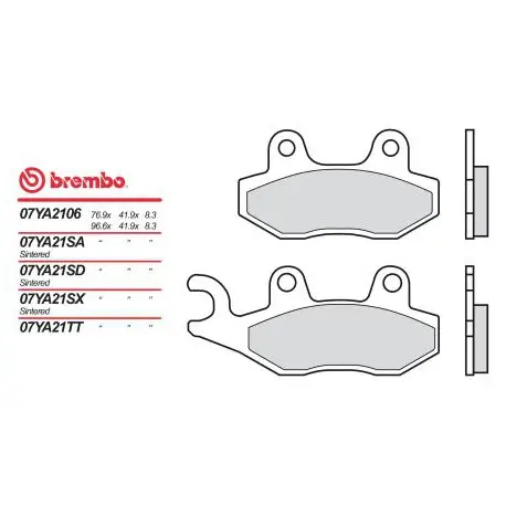 Zadní brzdové destičky Brembo Can-Am 800 COMMANDER LEFT/REAR 2011 -směs 06 Bezpečná Platba