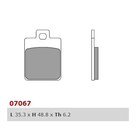 Tovární Cena Zadní brzdové destičky Brembo Peugeot 50 TWEET 2010 - 2012 směs CC
