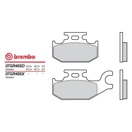 Zadní brzdové destičky Brembo Can-Am 400 OUTLANDER LEFT/REAR 2003 - 2006 směs SD Oblíbený