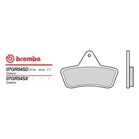 Tovární Cena Zadní brzdové destičky Brembo Arctic Cat 454 BEAR CAT 2X4/4X4 1996 - 1998 směs SD