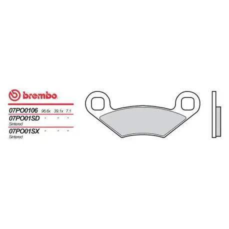 Koupit Online Zadní brzdové destičky Brembo Polaris 570 RANGER RZR EFI 2012 -směs SD