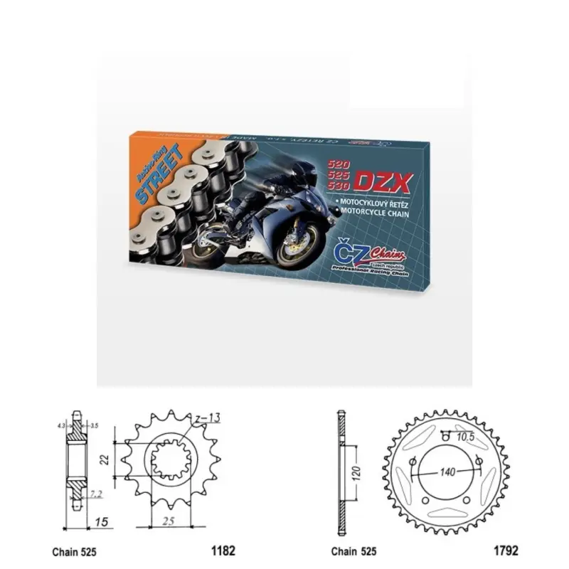 Řetězová sada s ČZ X-ring TRIUMPH 600 Daytona rok 03-04 Koupit Online