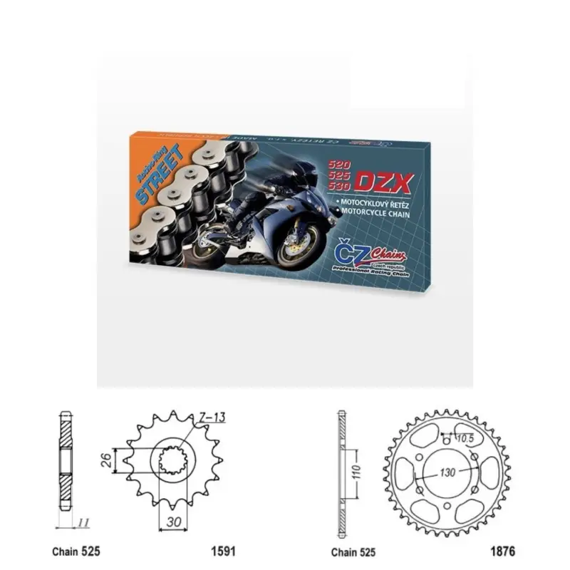 Finální Výprodej Řetězová sada s ČZ X-ring YAMAHA MT-09 Tracer rok 19-20