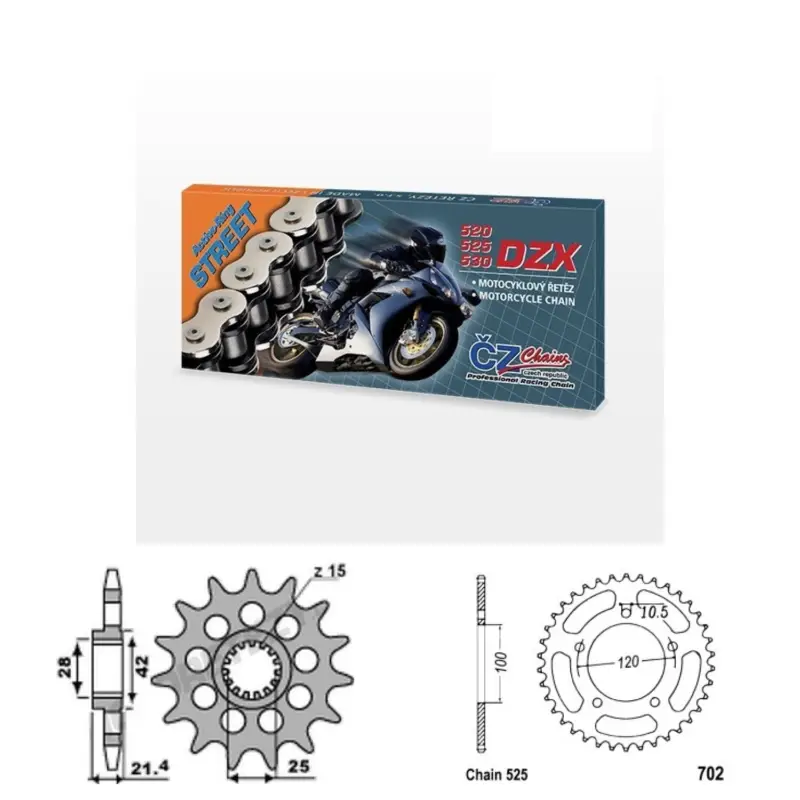 Řetězová sada s ČZ X-ring APRILIA 900 Dorsoduro rok 17-21 Kup Teď