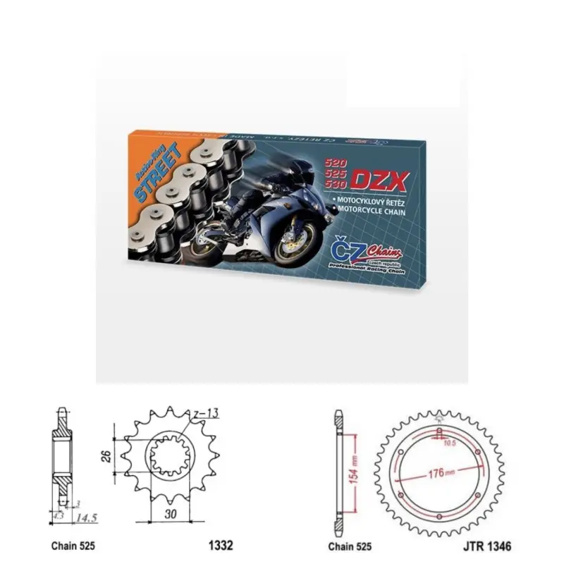 Ihned K Objednání Řetězová sada s ČZ X-ring HONDA CB 1000 RA rok 18-25