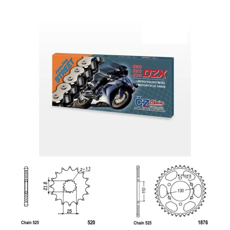 Řetězová sada s ČZ X-ring SUZUKI GSX-S 750 rok 17-23 Nejprodávanější