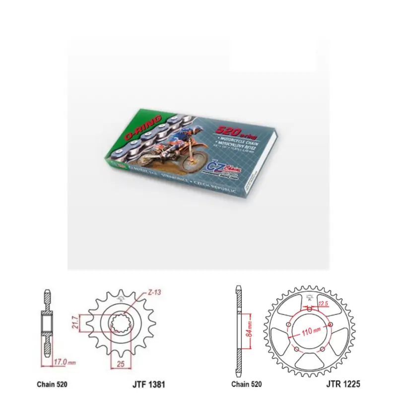 Řetězová sada s ČZ O-ring HONDA CBR 500 R rok 22-25 Sezónní Sleva