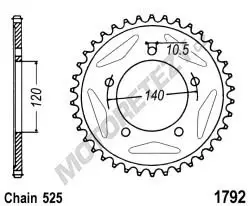 Kalená rozeta SUZUKI DL 1000 V-Strom rok 02-19 Cenová Bomba