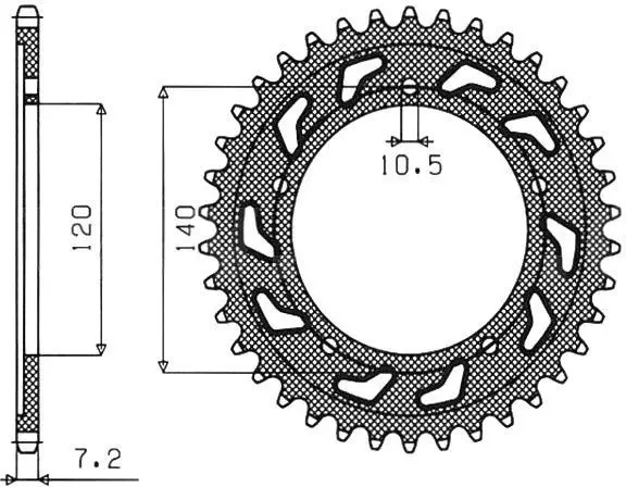 Must-Have Kalená rozeta SUZUKI GSR 750 rok 11-16