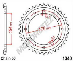 Kalená rozeta HONDA 800 Crossrunner rok 11-14 Originální