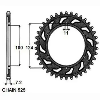 Kalená rozeta DUCATI 996 Sport Touring ST4 (01) rok 02-04 Expresní Doručení