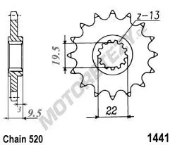 Řetězové kolečko SUZUKI RM-Z 450 rok 05-07 Bezpečná Platba
