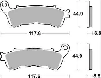 Víkendová Akce Brzdové destičky TRW Lucas přední HONDA CTX 1300 rok 14-18