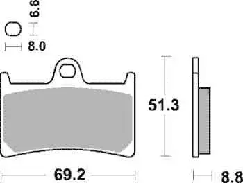 Oblíbený Brzdové destičky TRW Lucas přední YAMAHA FZS 600 Fazer, SP rok 98-03