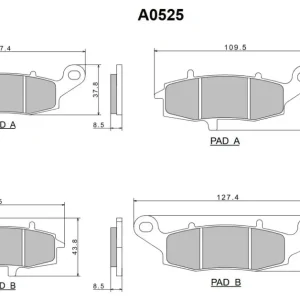 Expresní Doručení Sada brzdových destiček Nissin přední SUZUKI GSX 750 F rok 97-04