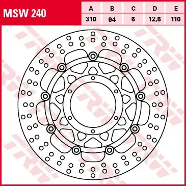 Brzdový kotouč TRW přední plovoucí HONDA CBR 1000 RR Fireblade rok 04-05 Kup Teď