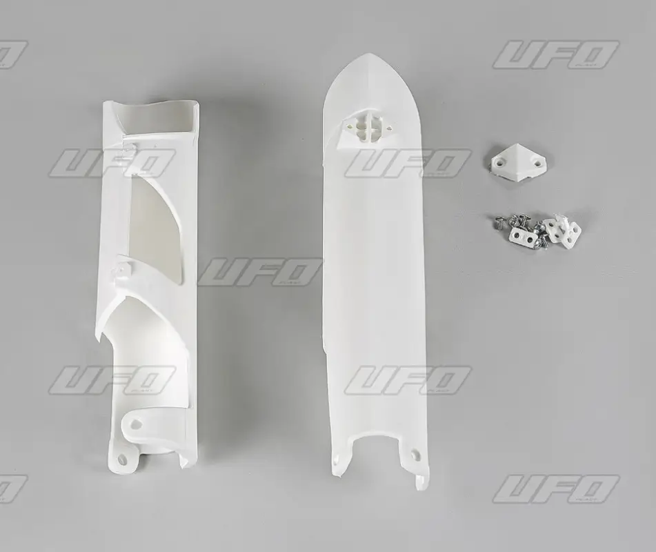 Bezpečná Platba UFO kryty předních tlumičů KTM SX/SXF 07-14, EXC 08-15 barva bílá OEM 7800109410004 - nahrazuje HU03356041