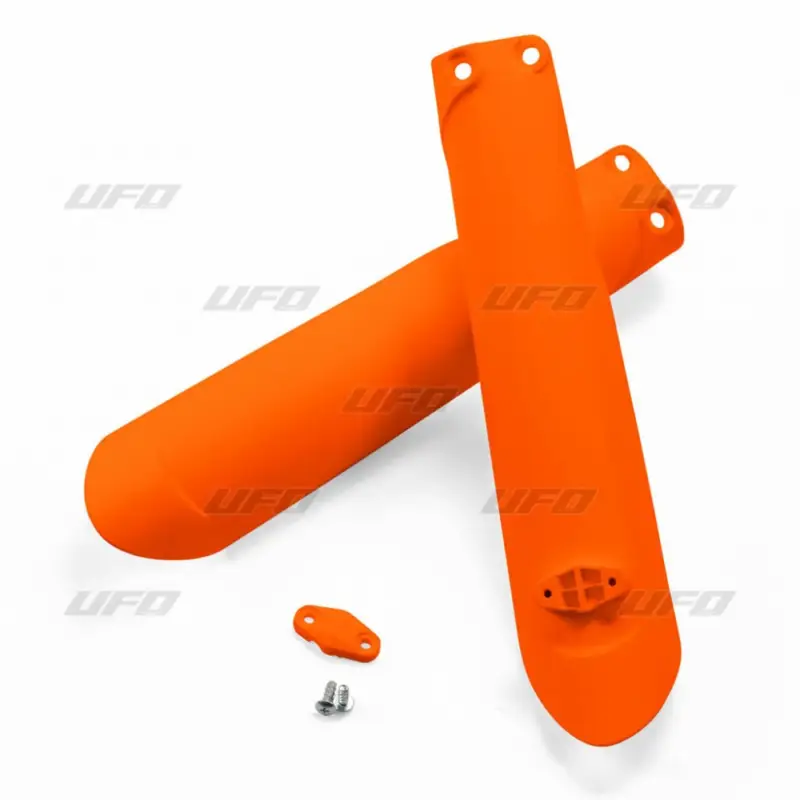 Sleva UFO kryty předních tlumičů KTM SX/SXF 15-22, EXC/EXCF 16-23, TPI, barva oranžová fluorescenční - nahrazuje HU03361FFLU