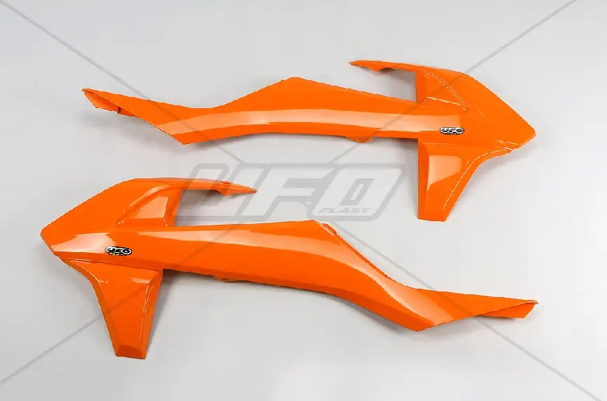 Poslední Šance UFO kryty chladiče KTM SX/SXF 16-18 (kromě SX 250 16), EXC/EXCF TPI 17-19, barva oranžová