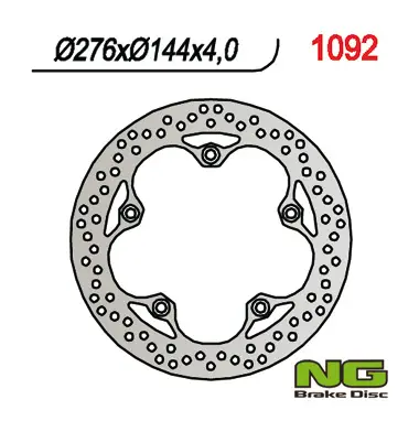 Pouze Dnes NG přední brzdový kotouč HONDA CBF 250 04-09, CBR 125R 12-17 (276X144X4) (5X10,5mm)