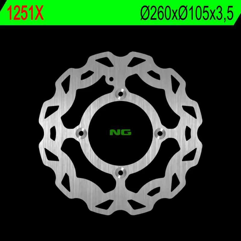 NG přední brzdový kotouč BETA 125RR (4T) 08-22, RR125 (2T)19-22, RR50 WAVE (260X105X3.5) Speciální Cena
