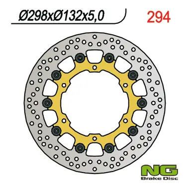 Pouze Dnes NG přední brzdový kotouč YAMAHA YZF R6 99-02, YZF R1 98-03, FZS 1000 01-05, FJR 01, XJR 1300 03-17, XVZ 1300, XV 1600/1700/1900 (298X132X5) (6X8,5) plovoucí