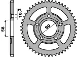Akce PBR zadní řetězové kolo 281 40 C45 HONDA CRM 125 (90-00) (řetěz 520) (JTR604.40) (MADE IN ITALY)