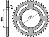 Novinka PBR rozeta zadní 4514 41 C45 GAS GAS 125/250 PAMPERA (MADE IN ITALY)