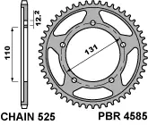PBR zadní řetězové kolečko 4585 45 C45 BMW S1000RR 12-16, S1000XR 15-16 (JTR7.45) (MADE IN ITALY) Ihned K Objednání