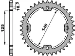 PBR zadní řetězové kolečko 4588 37 C45 YAMAHA YFZ 450R '09-'19, YFM 250/350/450/700 RAPTOR (JTR1857.37) (řetěz 520) (MADE IN ITALY) Přímo Od Výrobce