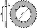 PBR zadní řetězové kolečko 463 50 C45 KAWASAKI KMX 125 (86-03) (JTR463.50) (řetěz 428) (MADE IN ITALY) Dokud Zásoby Vydrží