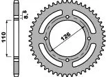 Levný PBR zadní řetězové kolečko 4656 46 hliníkové (ergal) KAWASAKI KLX 125 (10-14) (řetěz 428) (MADE IN ITALY)