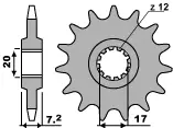 Oblíbený PBR řetězové kolo přední 600M 11 18NC AM6 (ŘETĚZ 420) (JTF1120.11) (MADE IN ITALY)