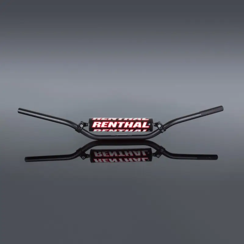 RENTHAL řidítka 7/8 (22mm) MX HANDLEBAR BLACK CR HIGH/RICKY JOHNSON PADDED barva černá s chráničem Poslední Šance