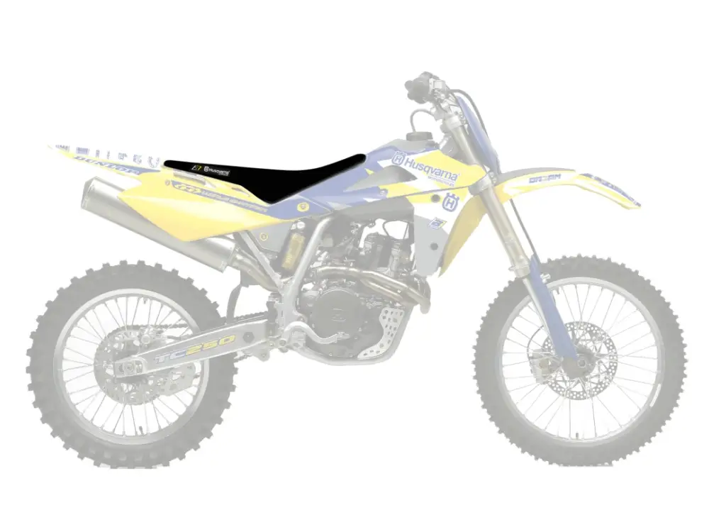Levný BLACKBIRD potah sedla HUSQVARNA CR/WR 125 06-08, WR 250/300 06-13; TE/TC 250/450/510 05-07 DOUBLE GRIP 3 barva černá žlutá