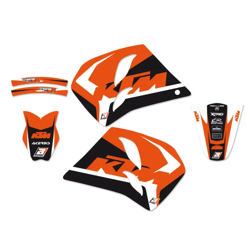 BLACKBIRD sada samolepek (dýhy) KTM 2T 93-97 (2 STROKE ALL MODELS) DREAM 4 barva oranžová černá Odeslání Ihned