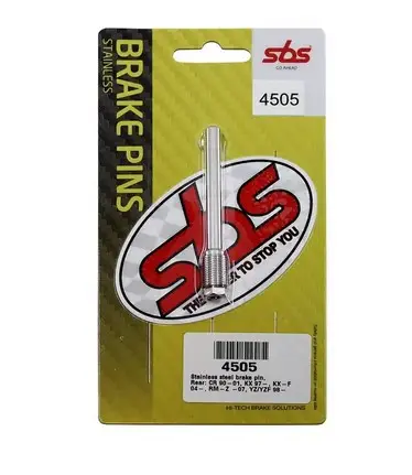 SBS závěs (čep) brzdových destiček zadní HONDA CR 125/250 90-01, XR, CRM, KAWASAKI KX 125/250 95-08, KXF 250/450 06-16, SUZUKI RM 125/250, RMZ 250/450 08-16 Vysoce Kvalitní
