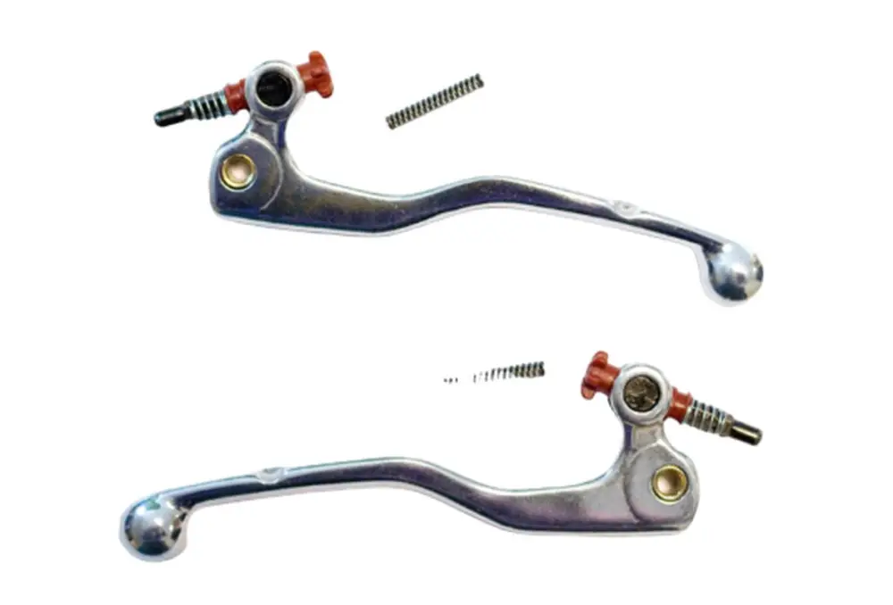 Aktuální PSYCHIC spojková páka KTM SX/EXC 04-07 s pružinkou a nastavovacím šroubem (krátká) (DSKT03SN,73761) = MX-08408 (délka 130 mm)