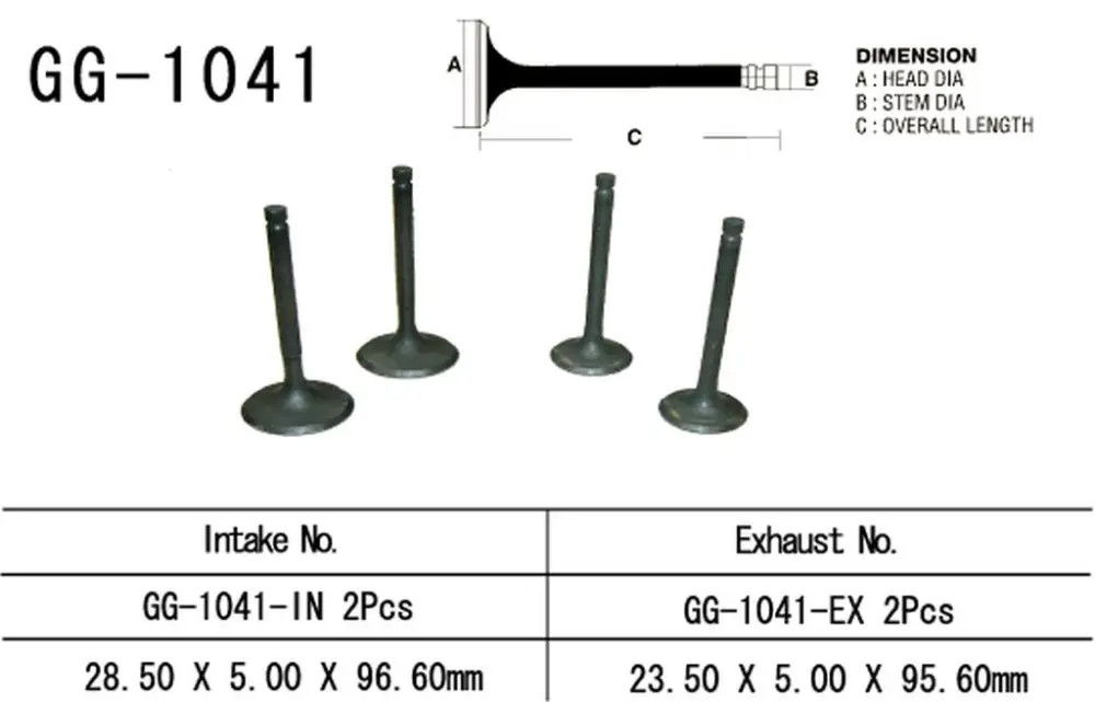 Akční Cena VESRAH sací ventil HONDA XR 250R 96-04 (2 na vozidlo) (28,5X5,0X95,6 mm) (14711-KCZ-000) (1 kus) vyrobeno v Japonsku