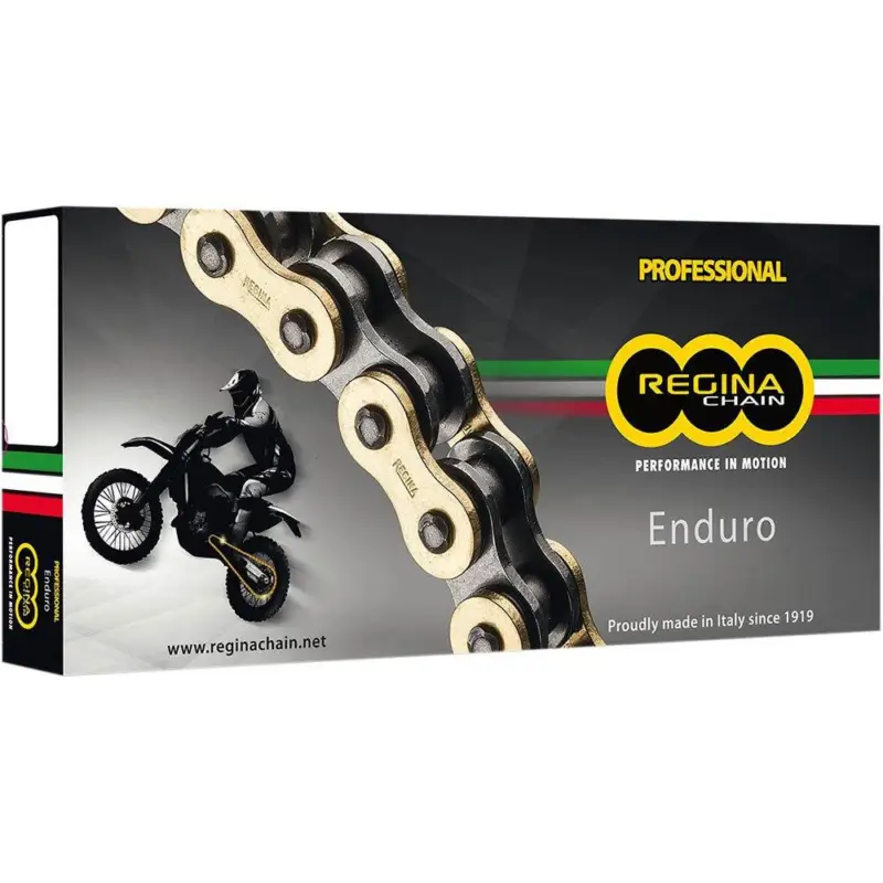 Nejlepší Cena REGINA hnací řetěz 520ZSE (112 článků) Z-RING ENDURO ULTRALIGHT do 500ccm (zlatá) včetně spojek (135ZSE/1000)