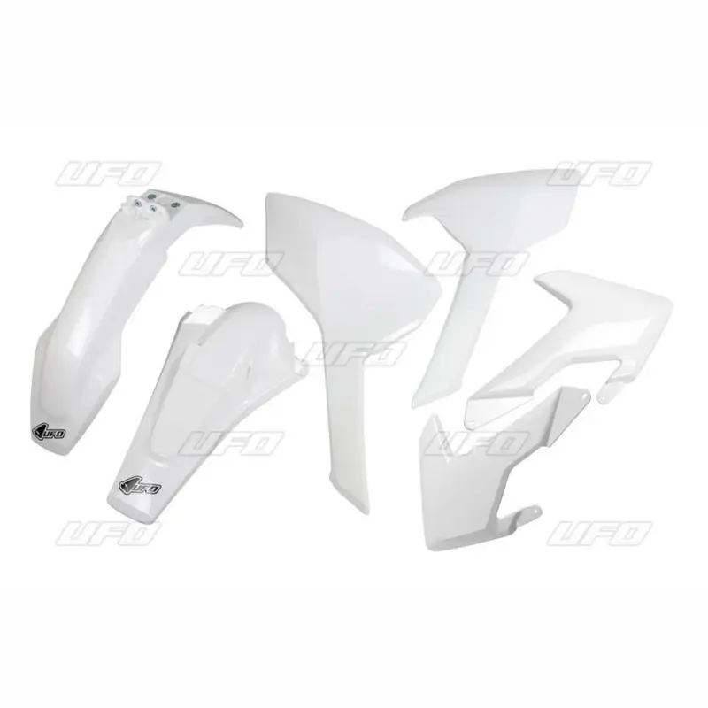 Sleva UFO kompletní sada plastů HUSQVARNA TE/TX 125/250/300 17-19, FE 250/350/450/501 17-19 barva OEM 19 (bílá) (HU618E999W)